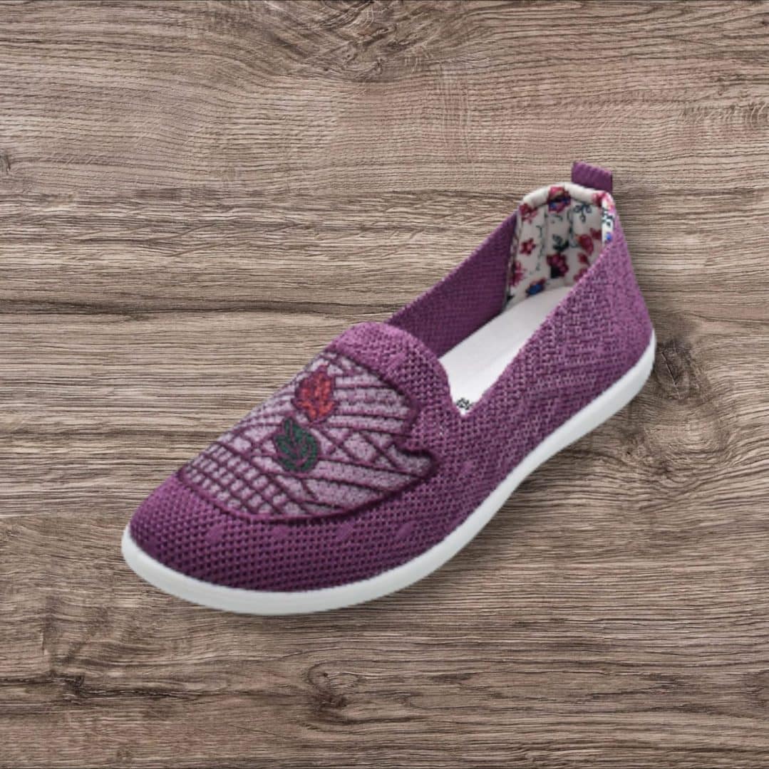 Women's Floral Embroidered Knit Loafer - Image 2