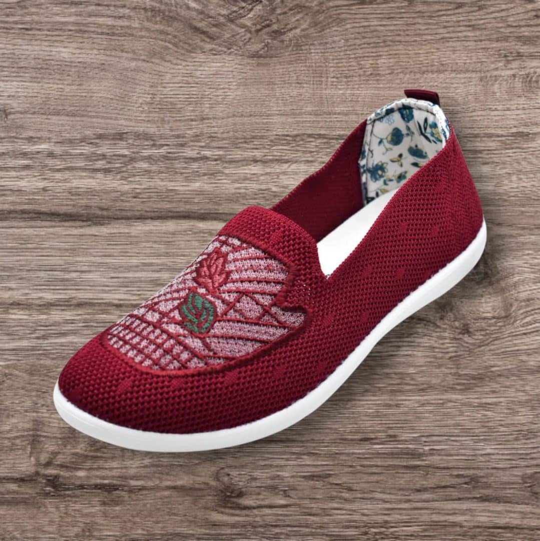 Women's Floral Embroidered Knit Loafer - Image 3